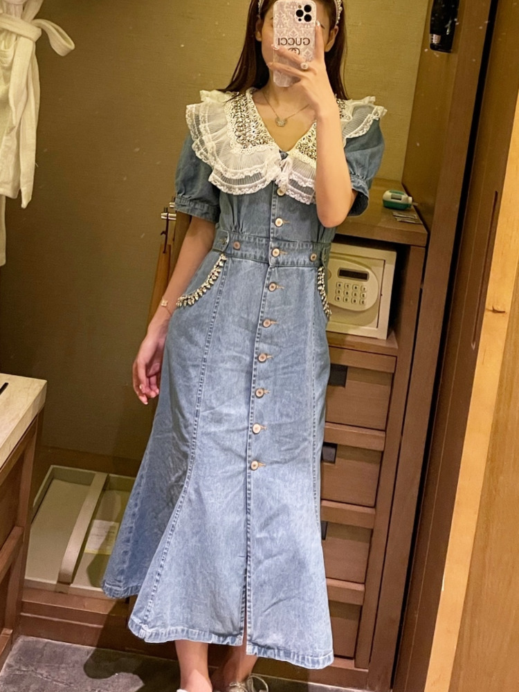 Pleated V-Neck Midi Dress, picture 4 of 5