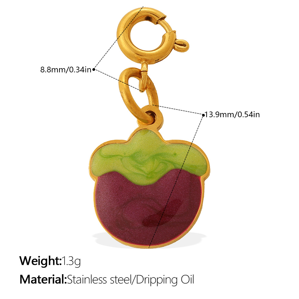 Country-style Cute Vegetable Series Jewelry Clasp Pendant Stainless Steel DIY Bracelet And Necklace Accessories