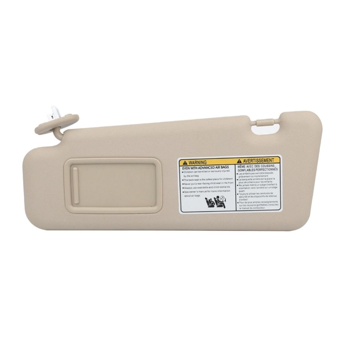 For 2008-2013 Highlander Left Beige Sun Visor - License Plate Lights