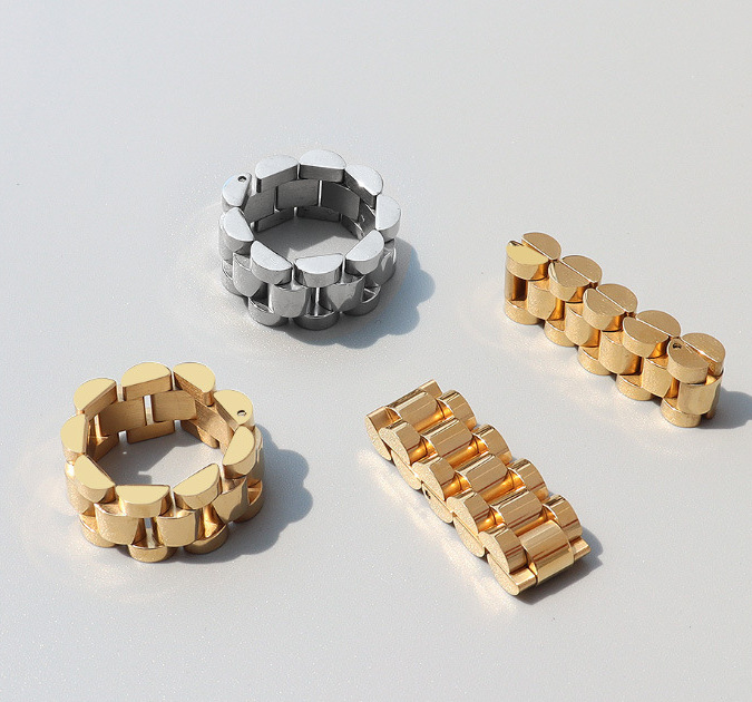 Combination Handmade Titanium Steel Ring Wild Ring