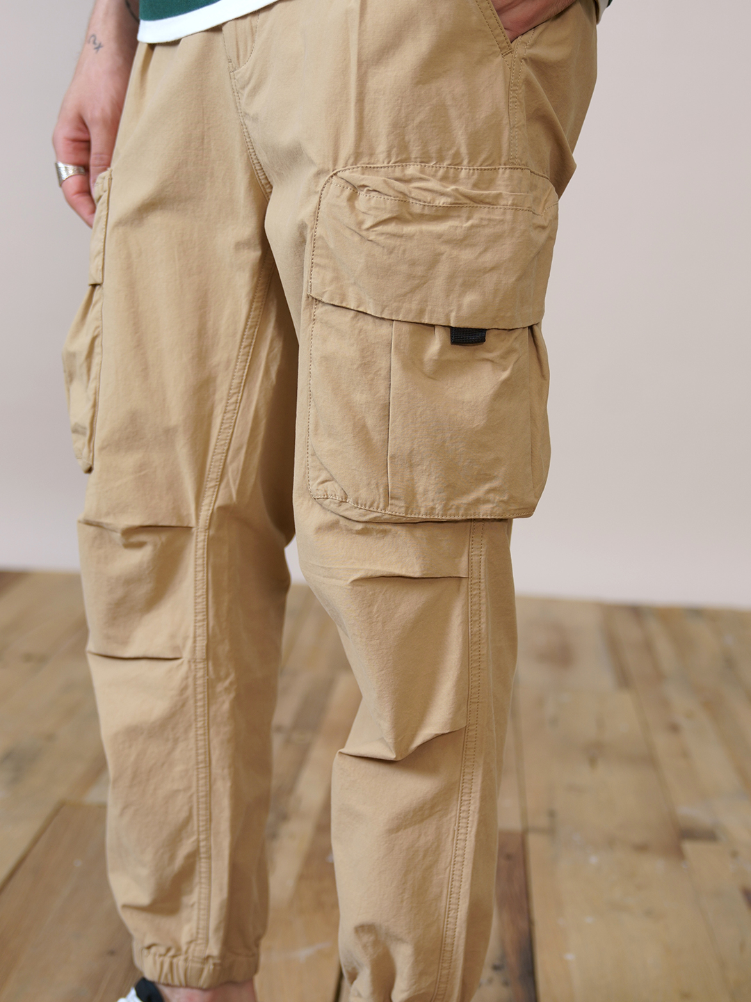 Autumn New Style Multi-bag Tooling Trousers Casual Cropped Trousers Men