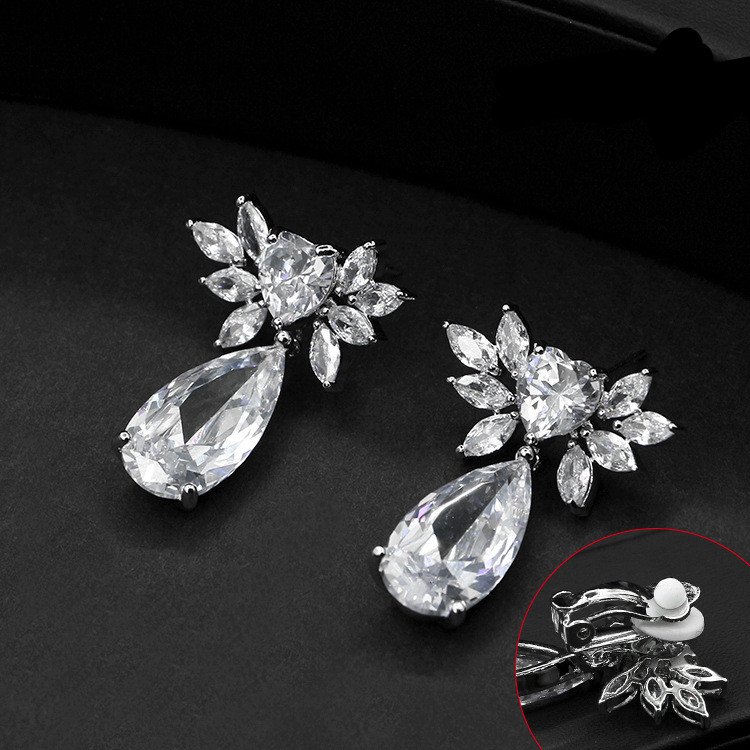 Personalized Flower Drop Long Temperament Earrings