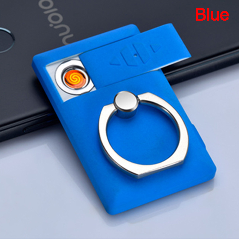 Creative Finger Ring Usb Charging Lighter Compact Personalized Phone Holder - Image 4