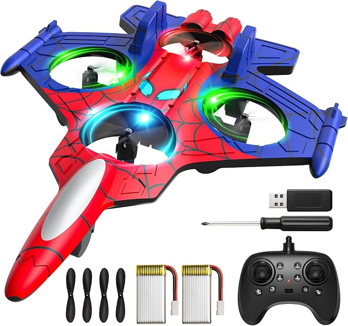 Spider Foam Remote Control Airplane, Mini RC Flying Drone Toy For Kids