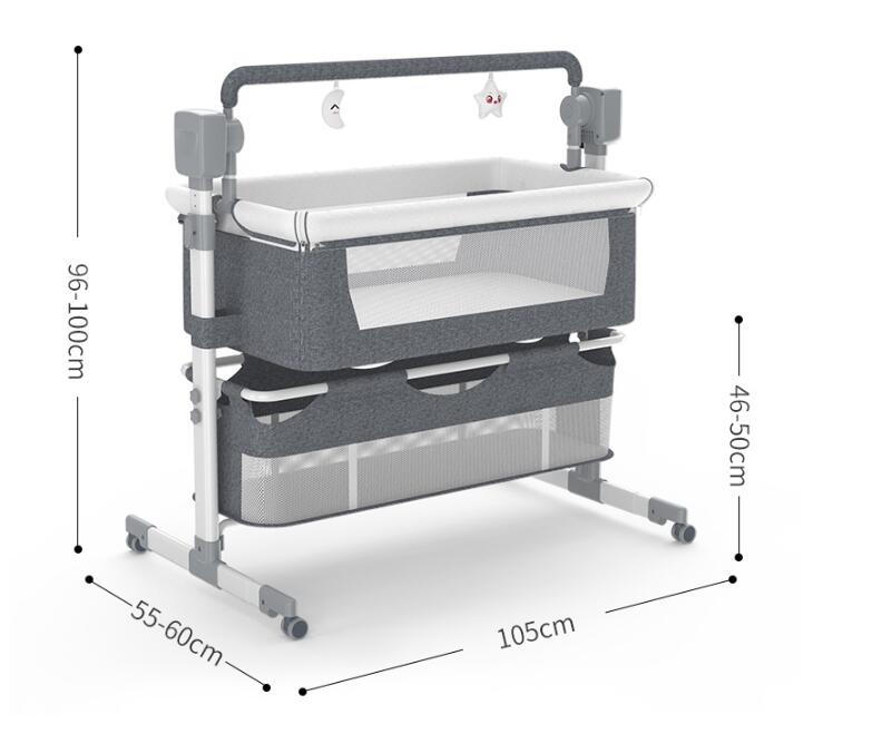 Portable Electric Bassinet - Foldable Baby Bedside Bed for Newborns