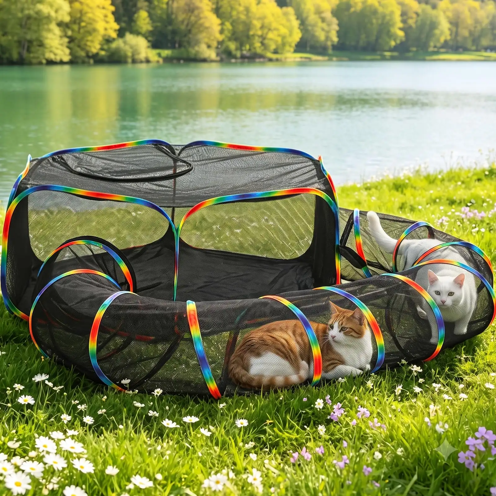 Outdoor Cat Tunnel Portable Catio 2