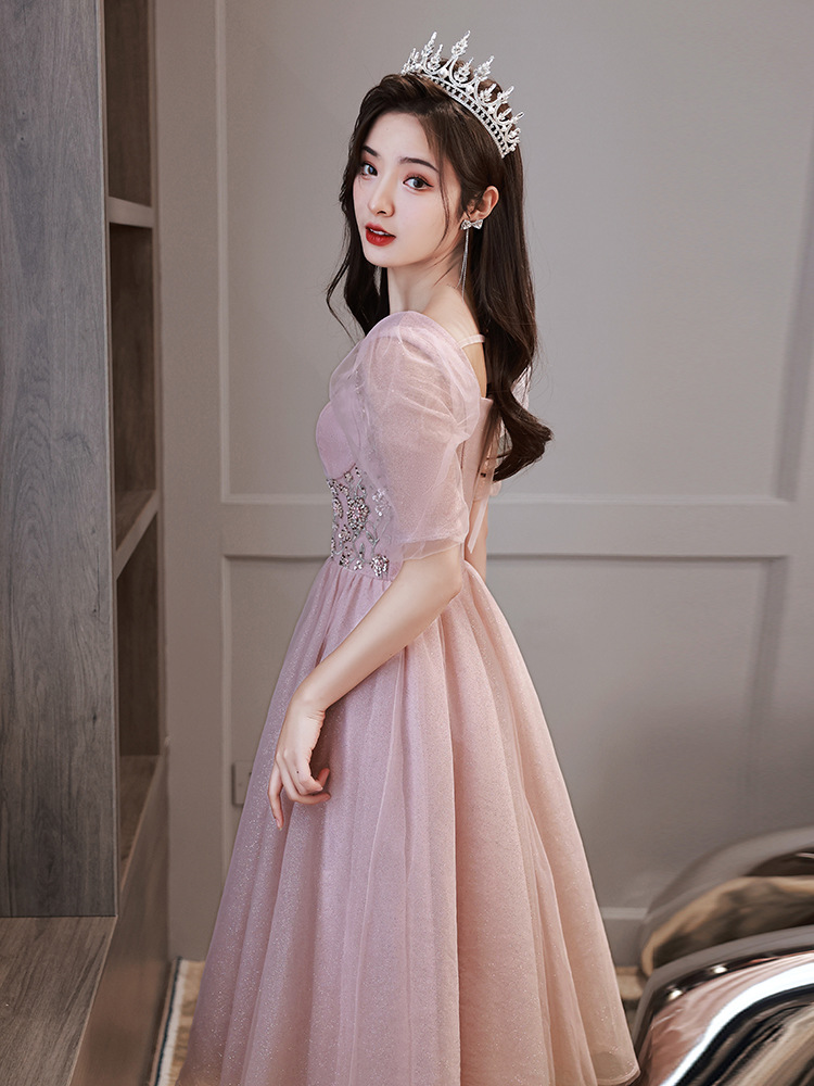 Square-Neck Midi Evening Dress, picture 4 of 5