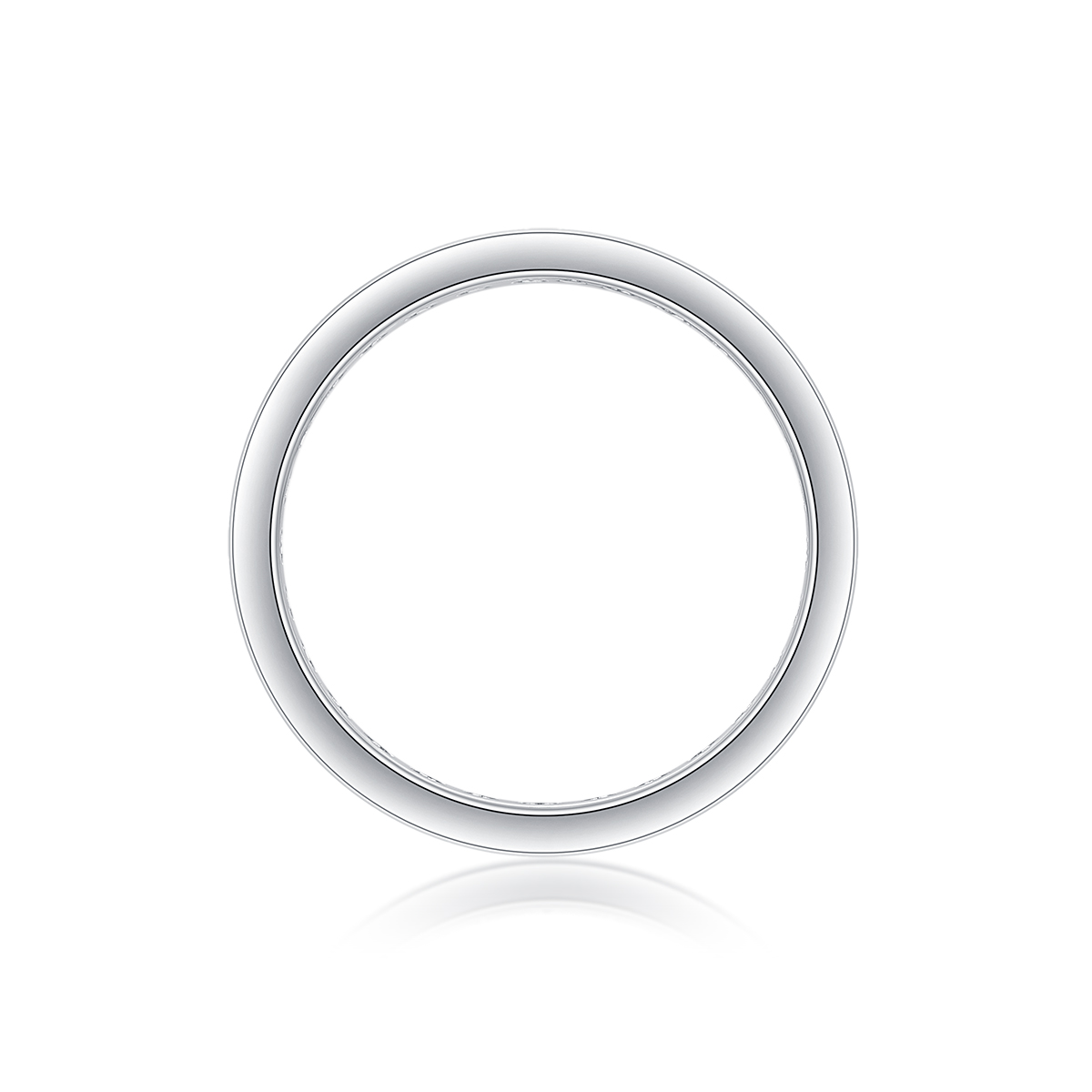Platinum-Plated Moissanite Ring Set