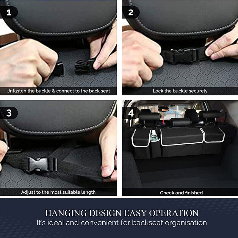 Large Car Boot Organiser Back Seat Hanger Tidy Storage Bag Pocket Hanging Pouch — image 6