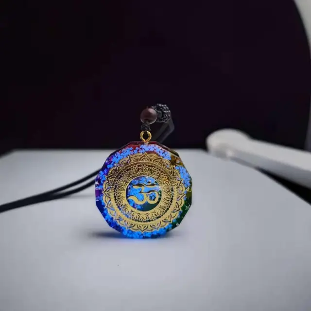 Diameter 35mm Foreign Trade Pendant Necklace Crystal Gravel Epoxy Resin Luminous - Shop at LoveMi