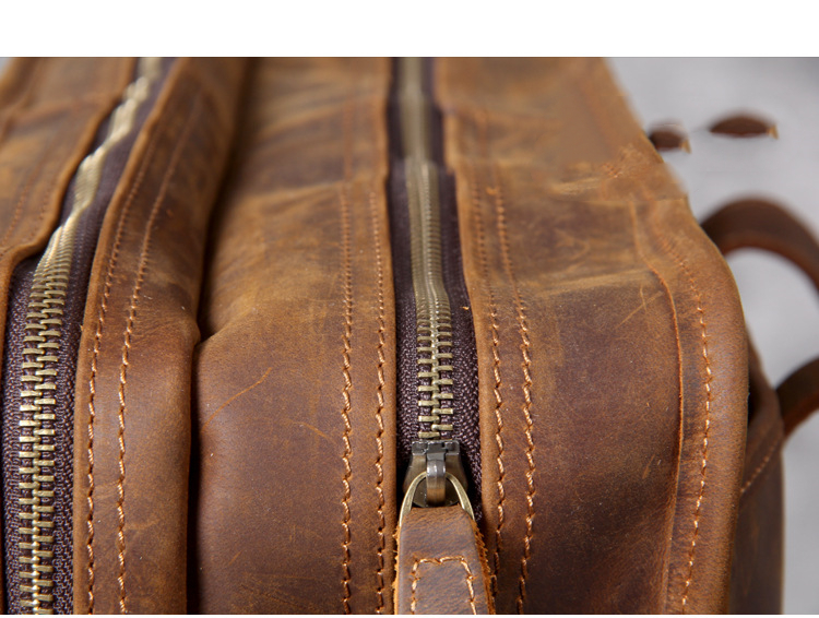 Men's Handmade Leather Laptop Bag Luggage — foto 2