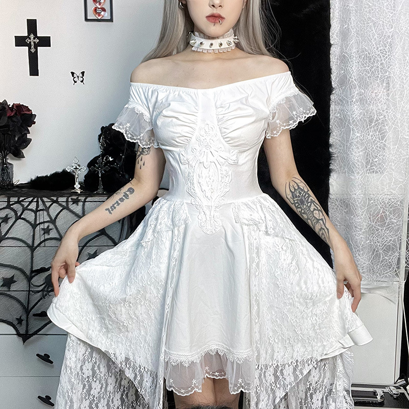 Lace Irregular Hem Dress, picture 5 of 5