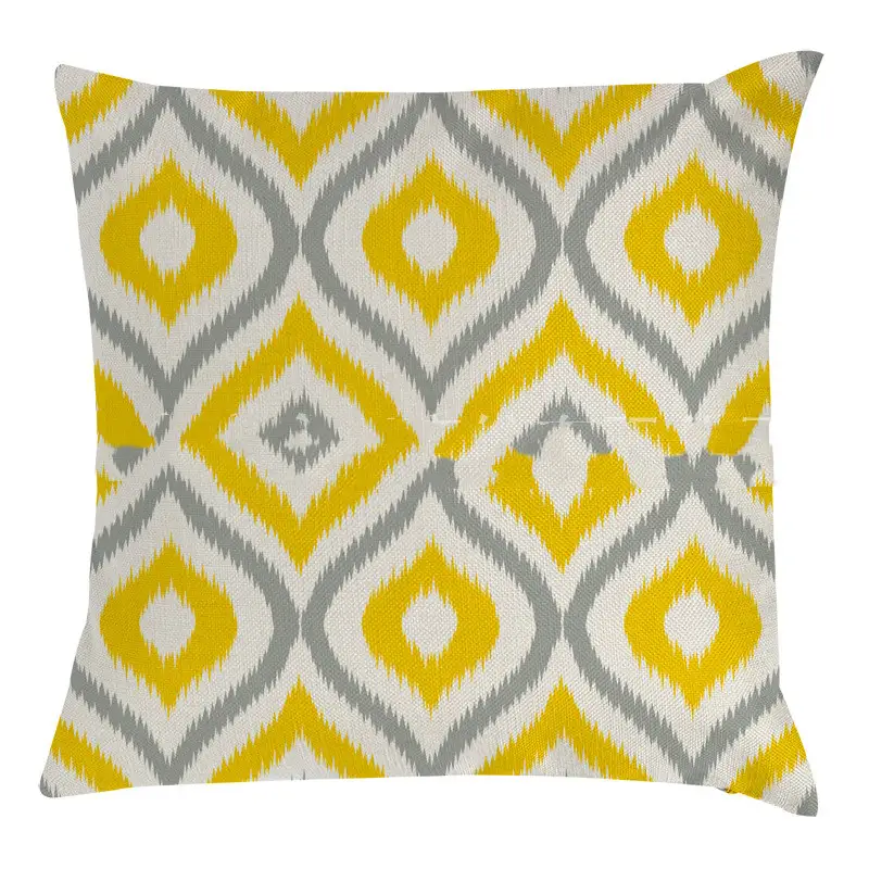 Linen Printing Hand Painted Bee Owl Sofa Pillow Cases
