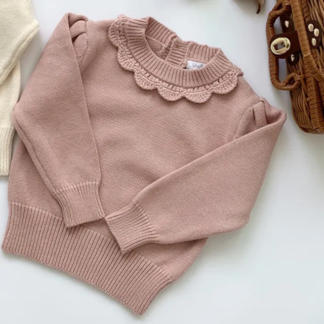 Kids Knitted Pullover Girls Long Sleeve Knit
