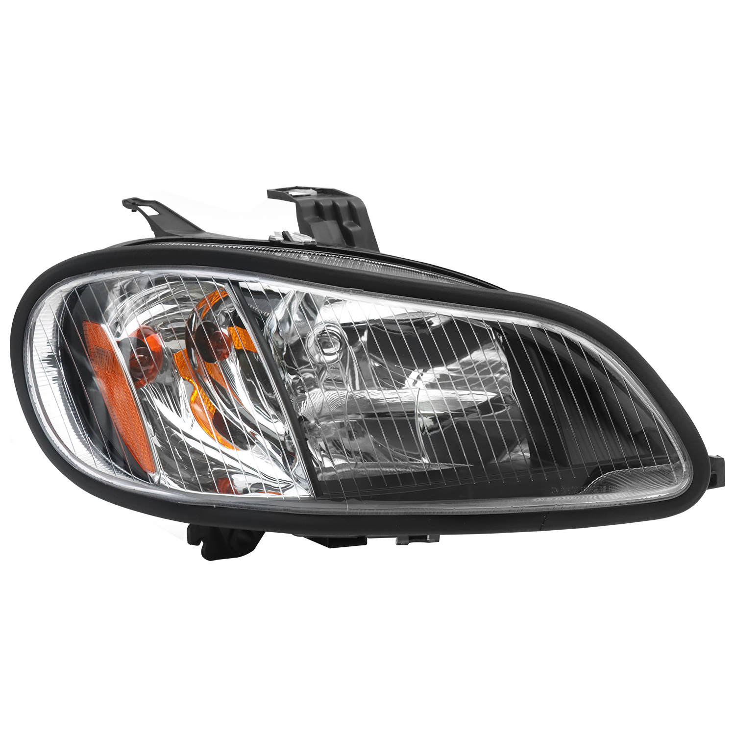 2004-2013 Freightliner M2 Headlights, Set-2 Pieces, White-black - Image 2