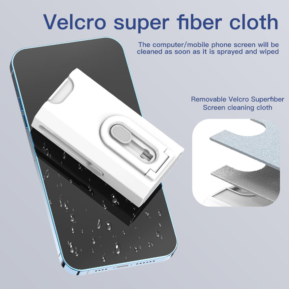 8 In 1 Multifunctional Swipe Clean Dust Keyboard Phone Screen Lens Earbuds Sponge Cleaning Brush Kit Set 3