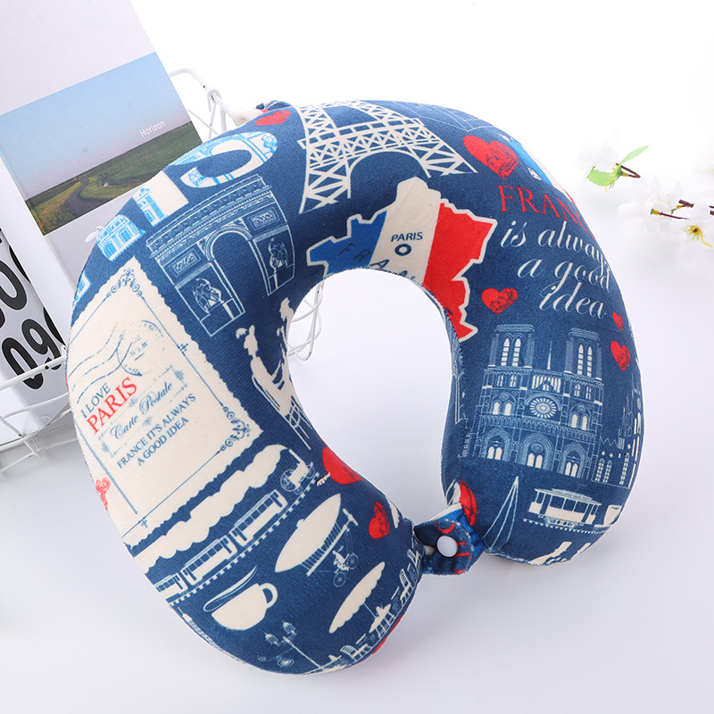Cute Cartoon U-Shaped Memory Foam Neck Pillow for Travel and Office Nap 3