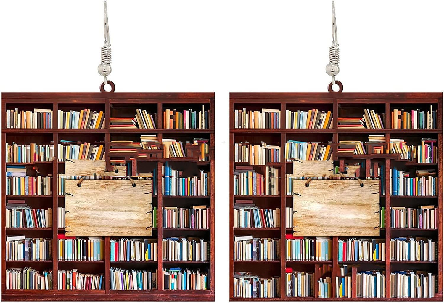 New Book Lovers Heart Librarian Earring