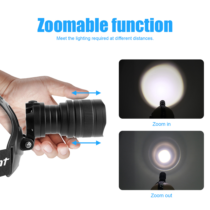 3000LM Zoomable LED Head Torch Headlamp Light Lamp Headlight Waterproof Camping — image 3