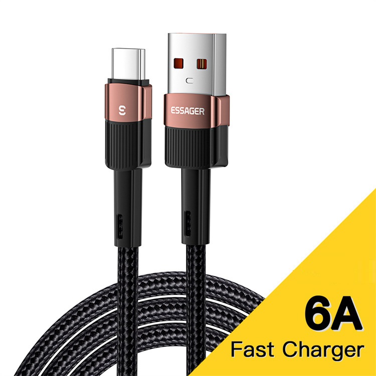ESSAGER 6A 66W Super Fast Charging Cable – Mobile Phone USB Data Cord for Type-C - 第 8/8 張圖片