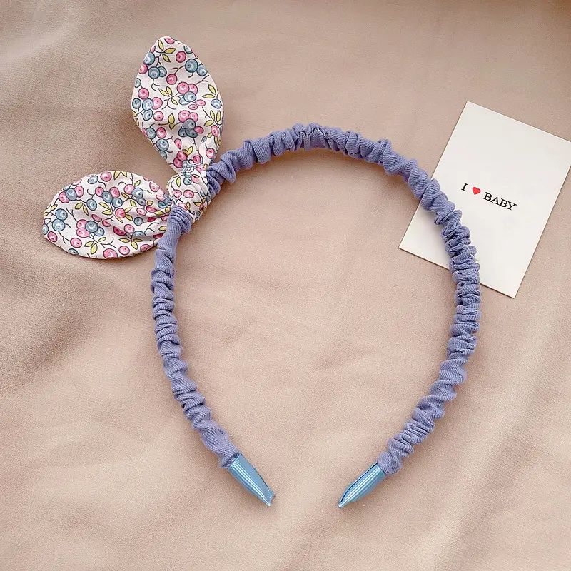 New Pastoral Small Floral Color Matching Ear-free Children's Headband