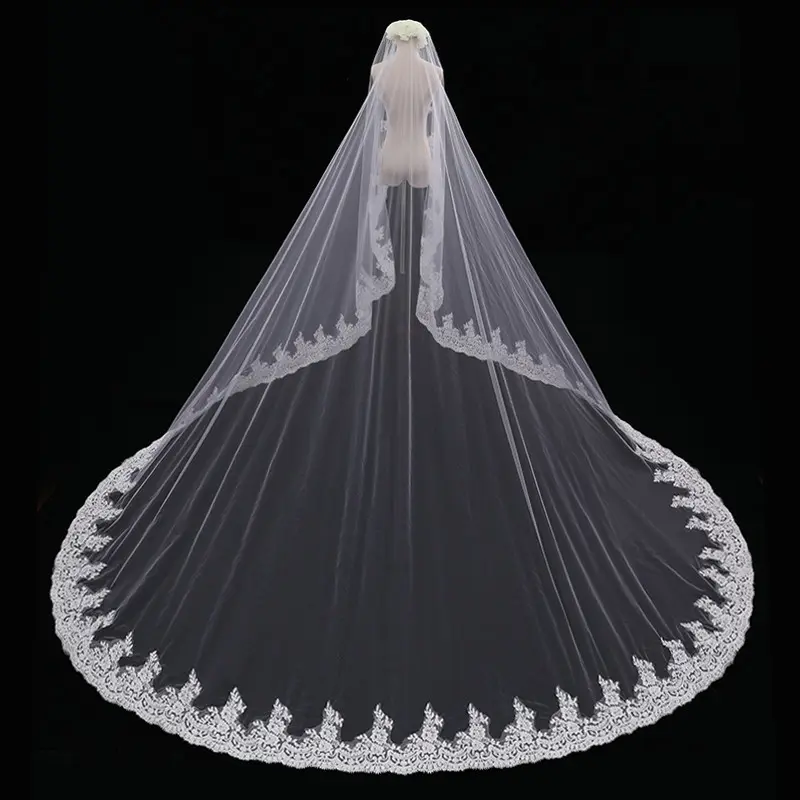 Bride Wedding Master Veil Long Tail