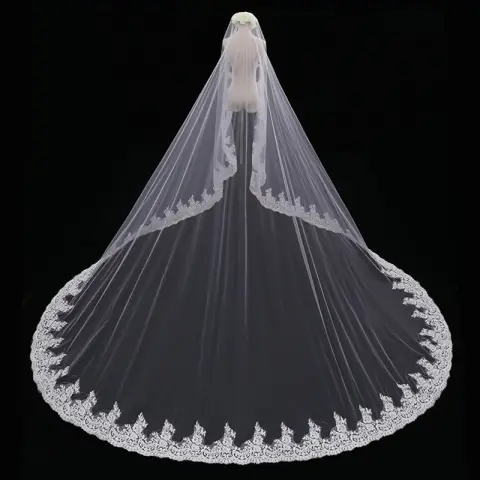 Bride Wedding Master Veil Long Tail