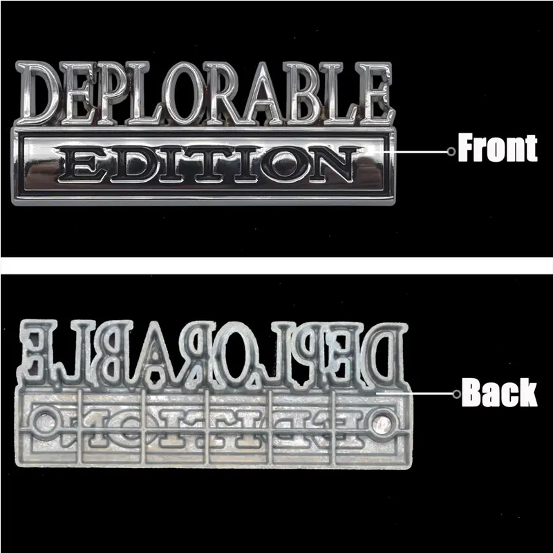 2pcs Deplorable Edition Emblems, Emblem 3D Badge Decal Car Truck SUV,Refrigerator Sticker,Window Display Stickers,Bicycles, Laptops, Fridges