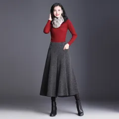 Autumn And Winter New Woolen Trousers Cropped Trousers - Dark Grey - View 1