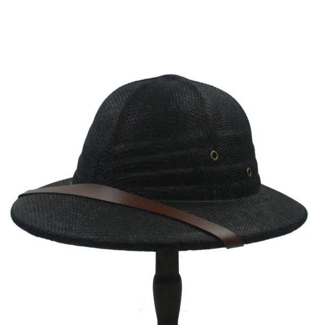 Toquilla British Explorer Straw Helmet Pith Sun Hats Black - Shop at LoveMi