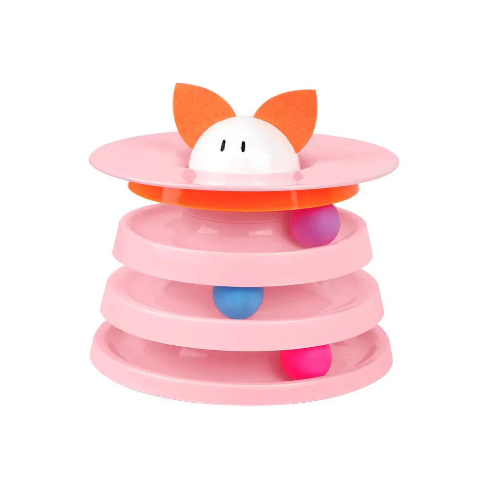 Rotating Four-layer Cat Plate, Interactive Educational Toy Multicolor To Relieve Boredom
