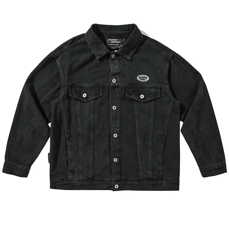 Men's All-match Casual Retro Denim Jacket - Black