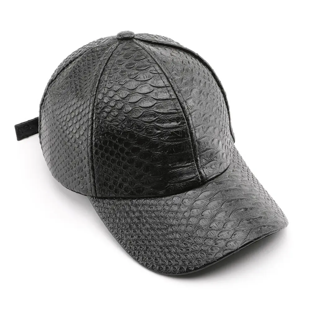 Monochromatic Light Board PU Leather Adjustable Trend Casual Baseball Cap Suitable For Outdoor Sports And Travel