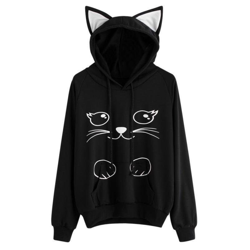 Title 1, Loose cat print hoodie