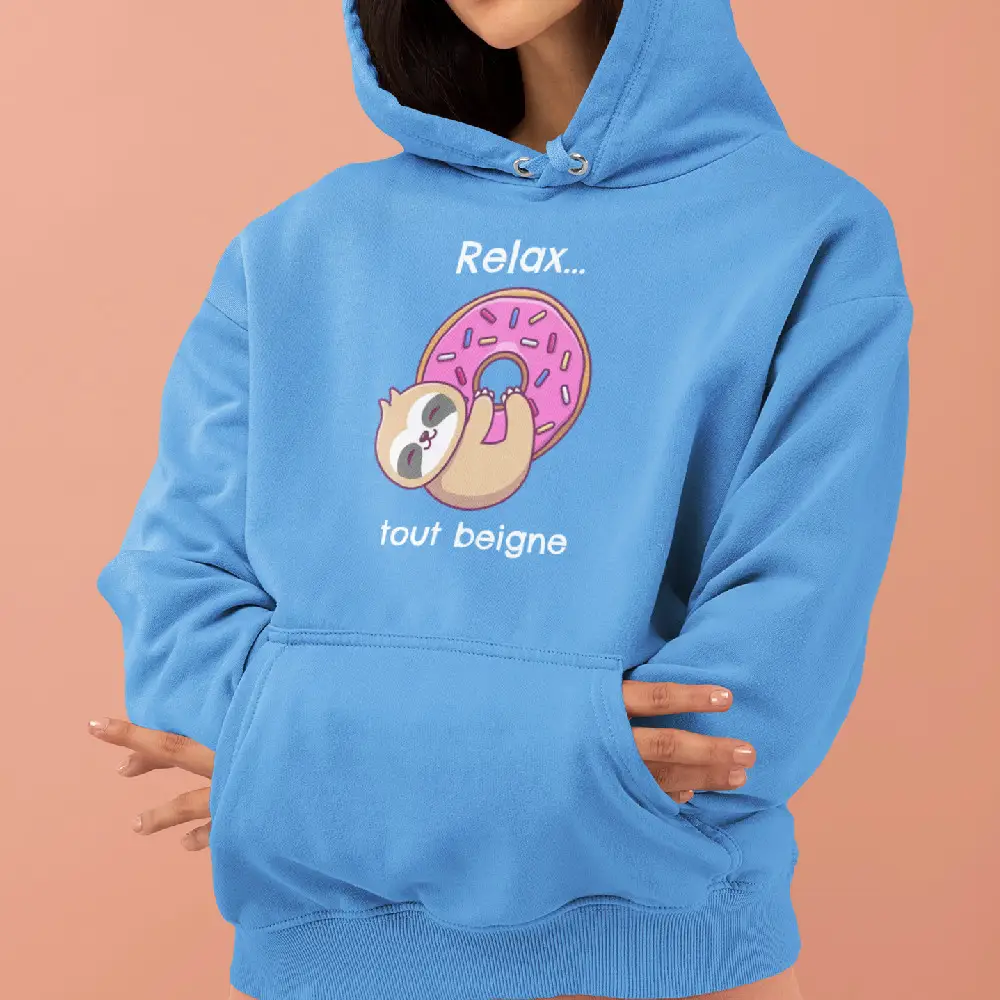 Doughnut Printed Blue Sweater