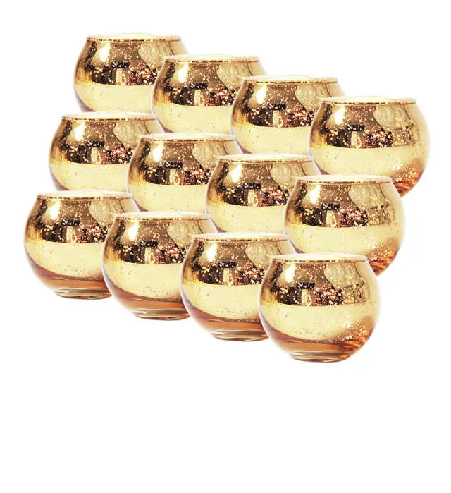 Gold Plating Christmas Candle Cup Gold - Shop at LoveMi
