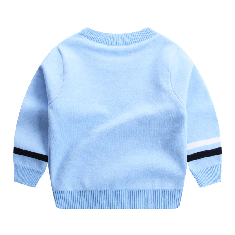 Children's Sweater Knit Sweater Giraffe Round Neck Cotton Double Layer Warm Sweater