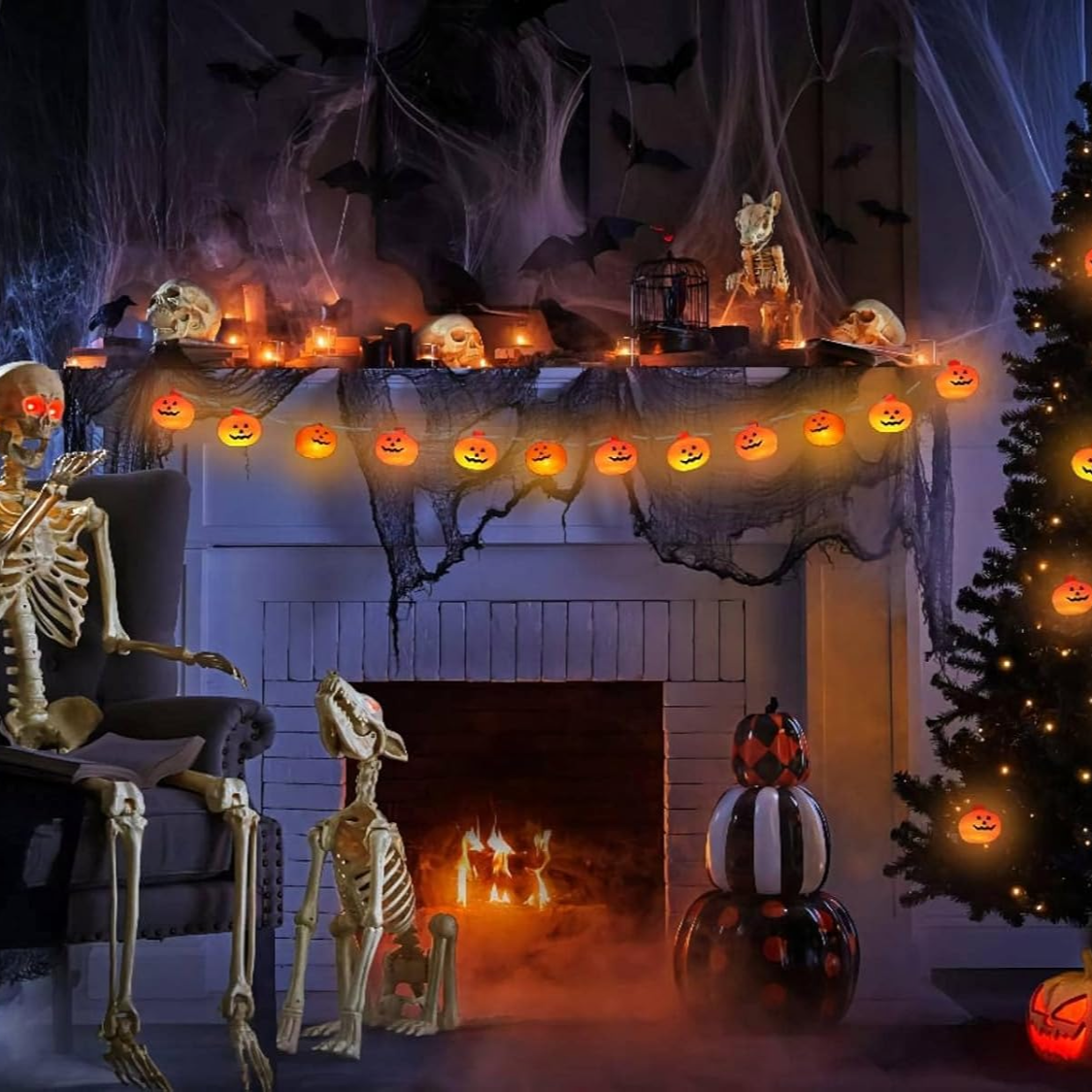 Decorations Pumpkin String Lights  20 LED 10 FT 3D Cute Waterproof — foto 6