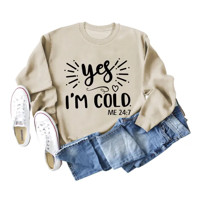 Fashion Long sleeved Plus size Sweater Girl Sand L - Shop at LoveMi
