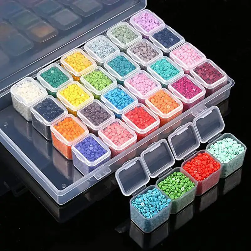 Jewelry Rhinestone Ornaments Beads Manicure Gadget Organizer Storage Box