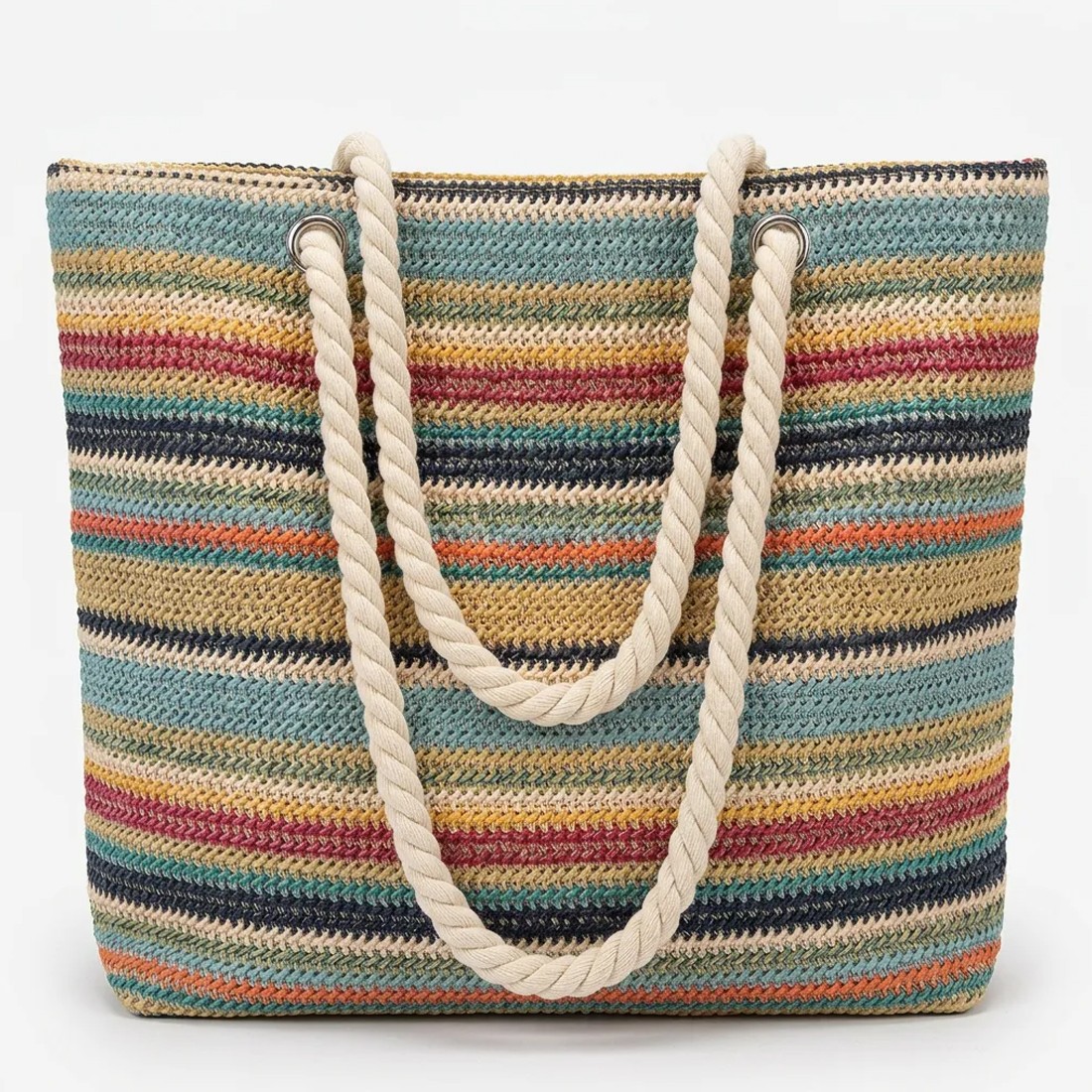 Women Handbag Shoulder BagsNew Summer Large-Capacity Rainbow Shoulder & Tote Bag