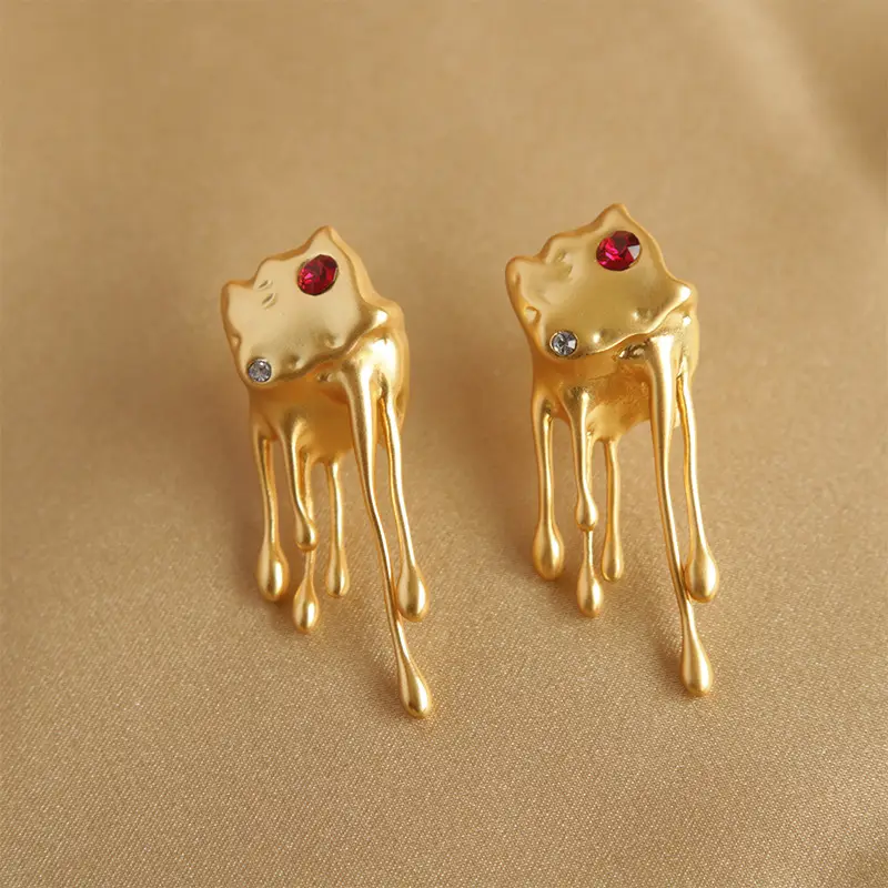 Silver Pin Earrings High Zircon Ear Studs