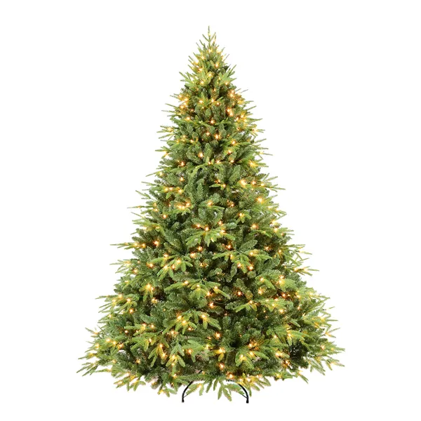 Artificial 5ft Green Christmas Tree With 1419 PE PVC Mixed Branch Tips, 300L Warm White Led, Steel Wire, Hinged Premium & Foldable Base For Indoor ... Default Title - Shop at LoveMi