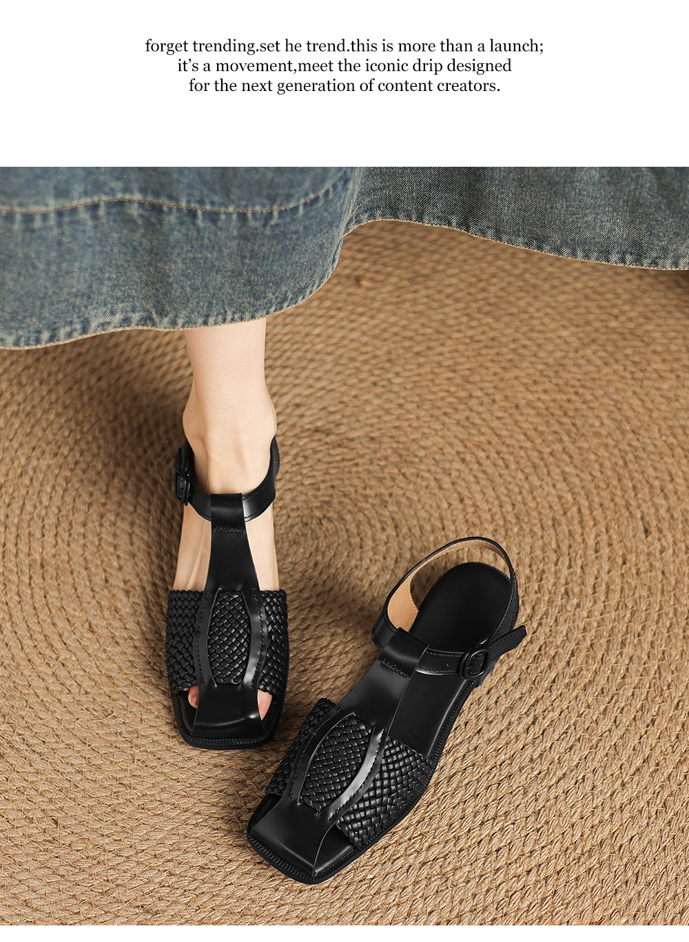 Woven T-Strap Sandal Flat Lay - Sarah Express
