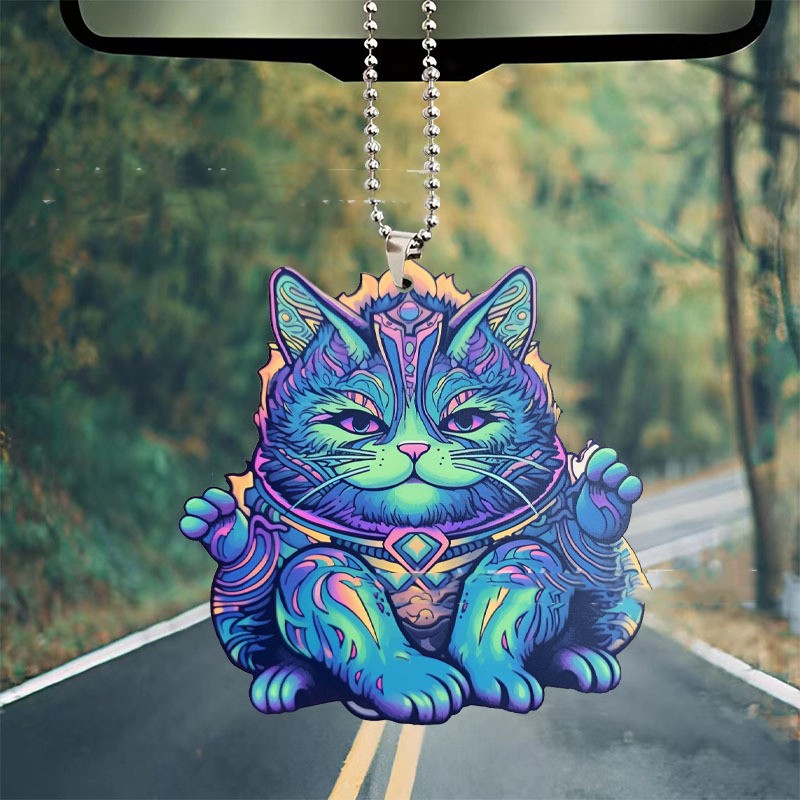 Title 6, Creative Colorful Cat Automobile Hanging Ornament