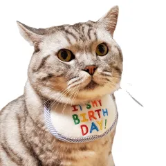 Supply Pet Cat Bib Holiday Birthday Bib Pet Supplies Bib Triangle Scarf - Blue - View 1