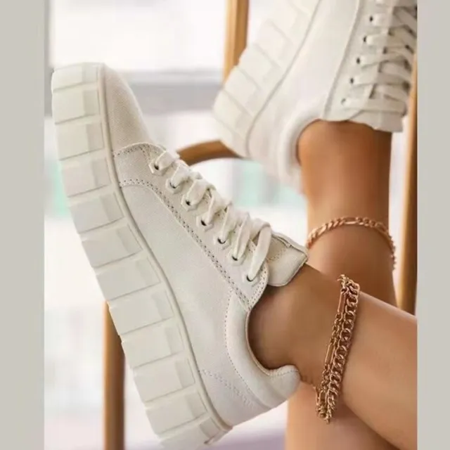 Single Shoes Women's Platform Women's Casual Sports Shoes White - Shop at LoveMi