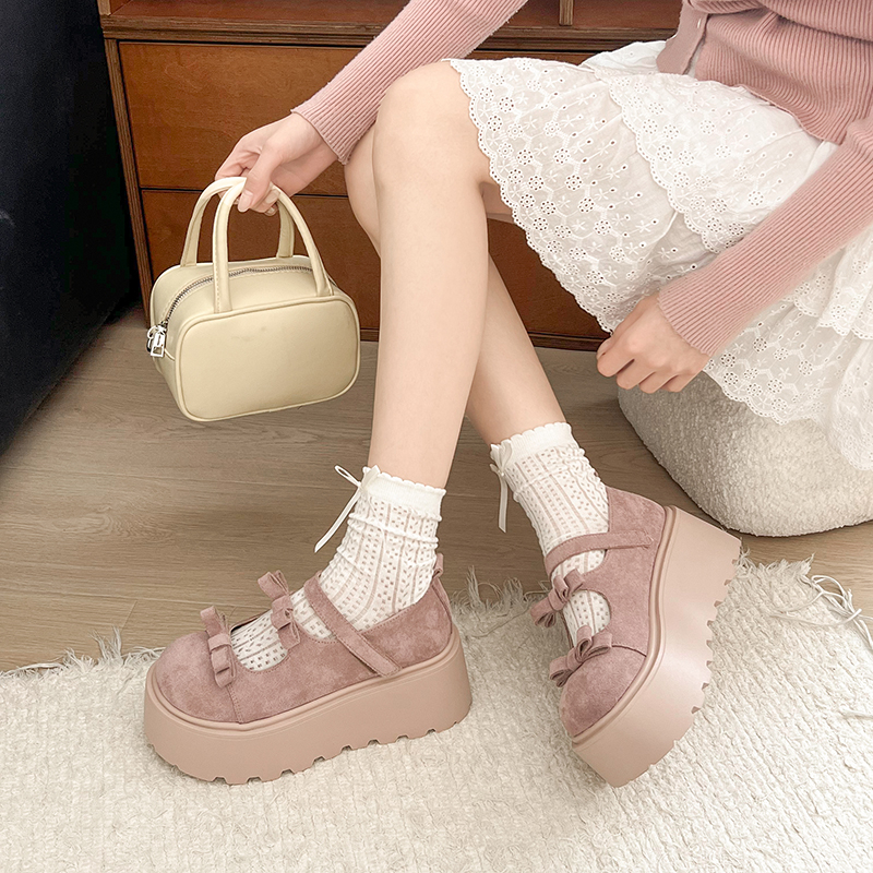 Faux Suede Mary Jane Heels, picture 4 of 4