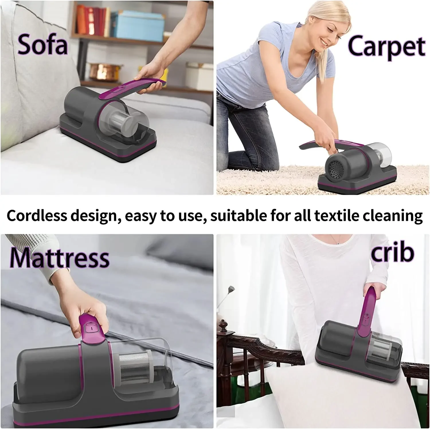 Title 6, Wireless Mattress Vacuum Cleaner Cordless Handh...