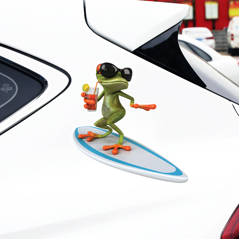 Cartoon Frog Reflective Bumper Stickers
